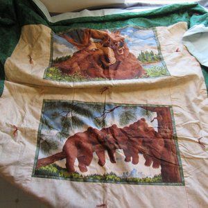 Homemade Kids Quilt Bears and Moose